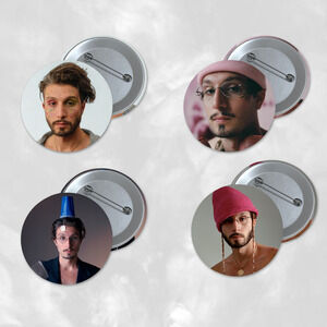 BBNO$ 1.5 Inch Pinback Buttons 4 Pack Music Pop Artist Stocking Stuffer